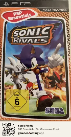Sonic Rivals PlayStation Portable, Germany box front