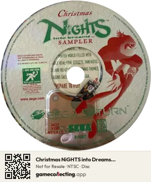 Christmas NiGHTS into Dreams... Sega Saturn, NTSC disc