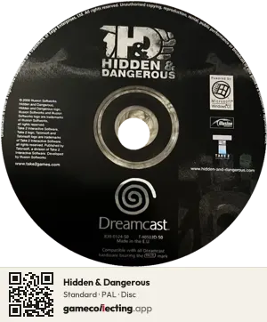 Hidden & Dangerous Sega Dreamcast, PAL disc