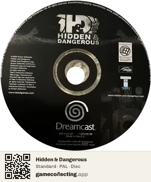 Hidden & Dangerous Sega Dreamcast, PAL disc