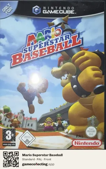 Mario Superstar Baseball Nintendo GameCube, PAL box front