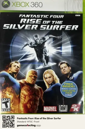 Fantastic Four: Rise of the Silver Surfer Xbox 360, NTSC box front
