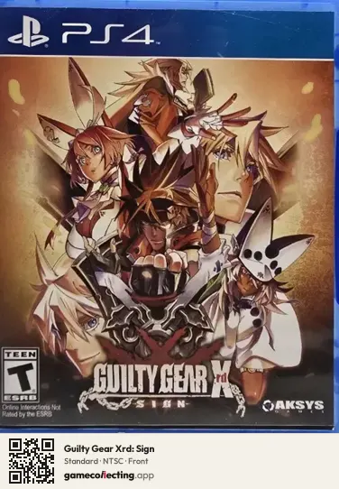 Guilty Gear Xrd: Sign PlayStation 4, NTSC box front