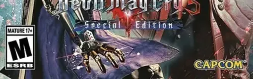 Devil May Cry 5, the ESRB box on its front