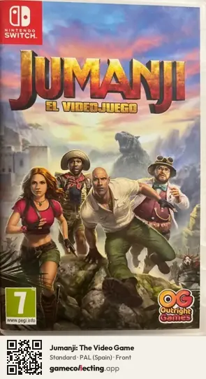 Jumanji: The Video Game Nintendo Switch, Spain box front