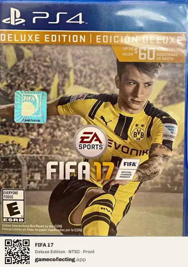FIFA 17 PlayStation 4, NTSC box front