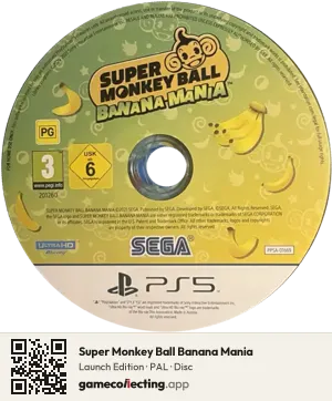 Super Monkey Ball Banana Mania PlayStation 5, PAL disc