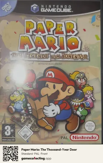 Paper Mario: The Thousand-Year Door Nintendo GameCube, PAL box front