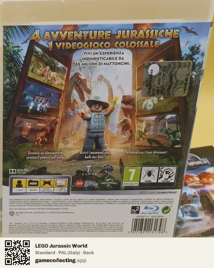 LEGO Jurassic World PlayStation 3, Italy box back