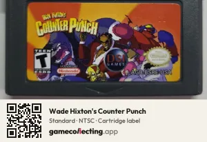 Wade Hixton's Counter Punch Game Boy Advance, NTSC cartridge label