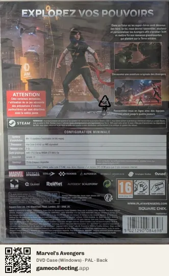 Marvel's Avengers Computer, PAL box back