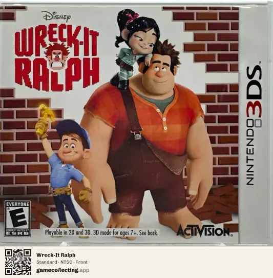Wreck-It Ralph Nintendo 3DS, NTSC box front