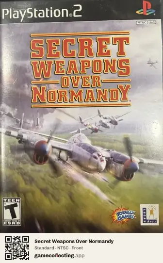 Secret Weapons Over Normandy PlayStation 2, NTSC box front