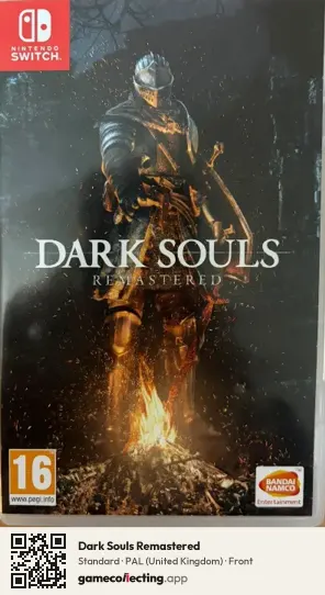 Dark Souls Remastered Nintendo Switch, United Kingdom box front