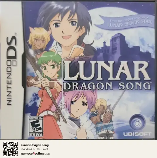 Lunar: Dragon Song Nintendo DS, NTSC box front
