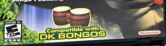 Donkey Kong Jungle Beat, the ESRB box on its front