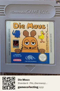 Die Maus Game Boy, PAL cartridge label