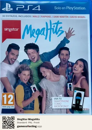 SingStar MegaHits PlayStation 4, PAL box front