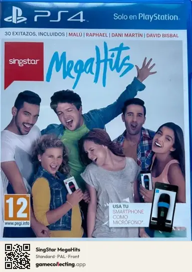 SingStar MegaHits PlayStation 4, PAL box front