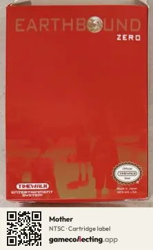 Mother Nintendo Entertainment System, NTSC cartridge label