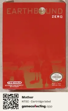 Mother Nintendo Entertainment System, NTSC cartridge label