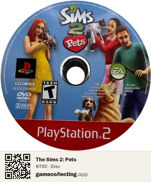 The Sims 2: Pets PlayStation 2, NTSC disc