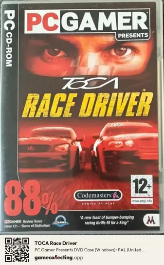 TOCA Race Driver Computer, United Kingdom box front