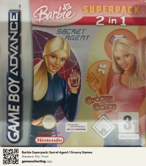 Barbie Superpack: Secret Agent / Groovy Games Game Boy Advance, PAL box front