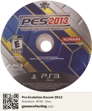 Pro Evolution Soccer 2013 PlayStation 3, NTSC disc