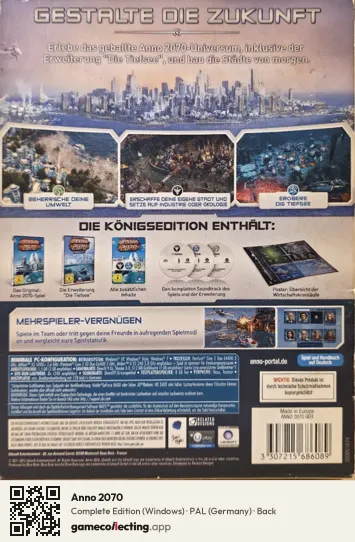 Anno 2070 Computer, Germany box back