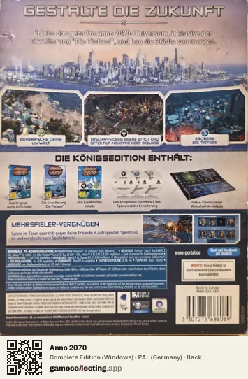 Anno 2070 Computer, Germany box back