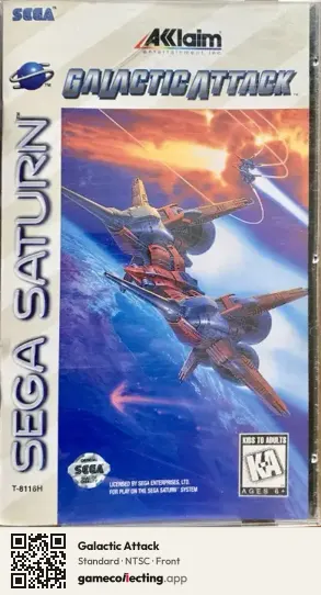 Galactic Attack Sega Saturn, NTSC box front