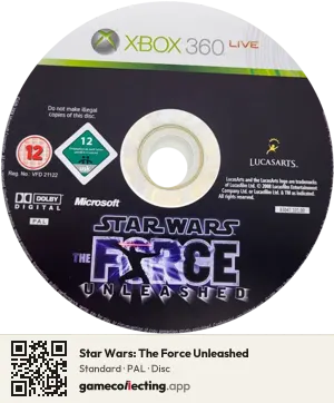 Star Wars: The Force Unleashed Xbox 360, PAL disc