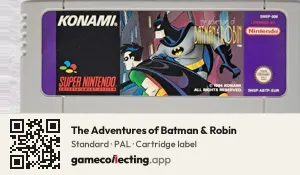 The Adventures of Batman & Robin Super Nintendo Entertainment System, PAL cartridge label