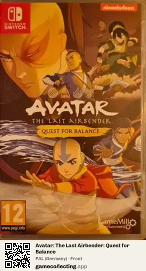 Avatar: The Last Airbender: Quest for Balance Nintendo Switch, Germany box front
