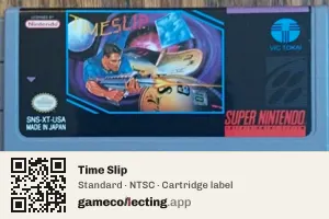 Time Slip Super Nintendo Entertainment System, NTSC cartridge label