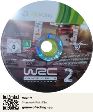 WRC 2 Xbox 360, PAL disc