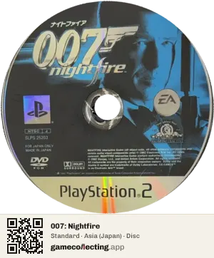 007: Nightfire PlayStation 2, Asia disc