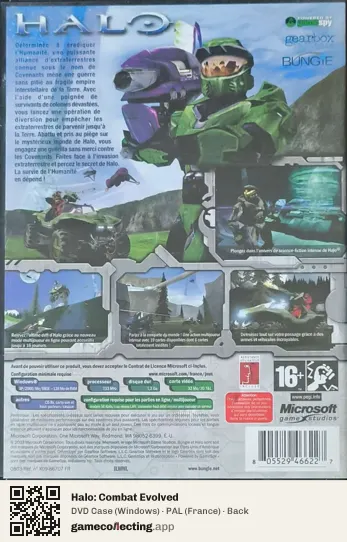 Halo: Combat Evolved Computer, France box back