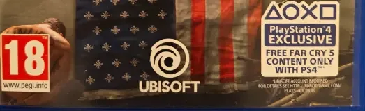 Far Cry 5, the PEGI square on its front