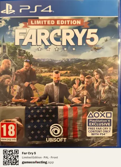 Far Cry 5 PlayStation 4, PAL box front