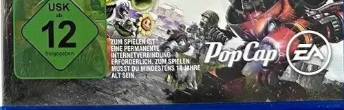 Plants vs. Zombies: Garden Warfare 2, the USK square on its front