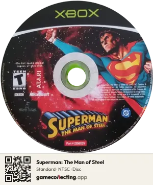 Superman: The Man of Steel Xbox, NTSC disc