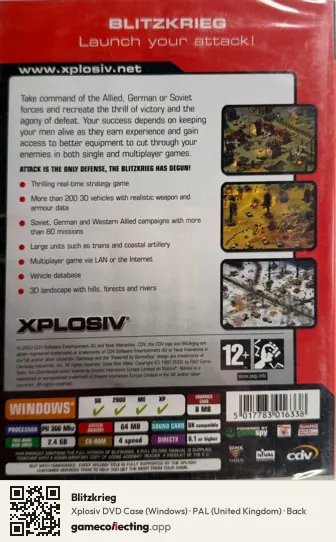Blitzkrieg Computer, United Kingdom box back