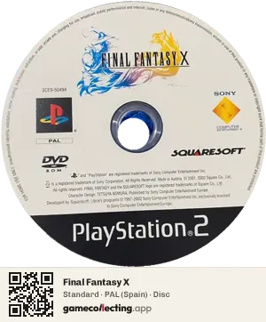 Final Fantasy X PlayStation 2, PAL disc