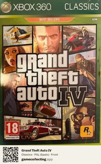 Grand Theft Auto IV Xbox 360, Spain box front