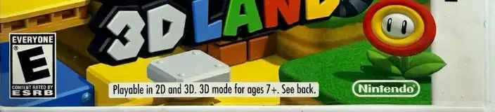 Super Mario 3D Land, the ESRB box on its front