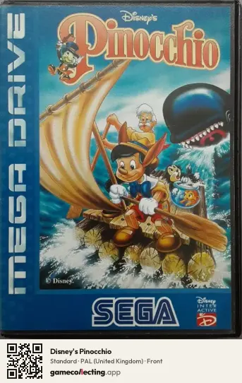 Disney's Pinocchio Sega Mega Drive / Genesis, United Kingdom box front