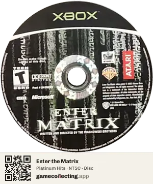 Enter the Matrix Xbox, NTSC disc