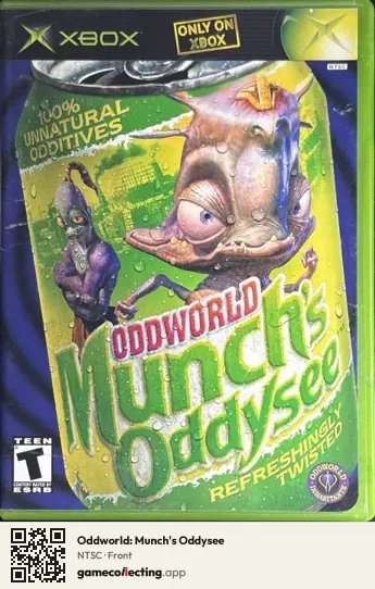 Oddworld: Munch's Oddysee Xbox, NTSC box front